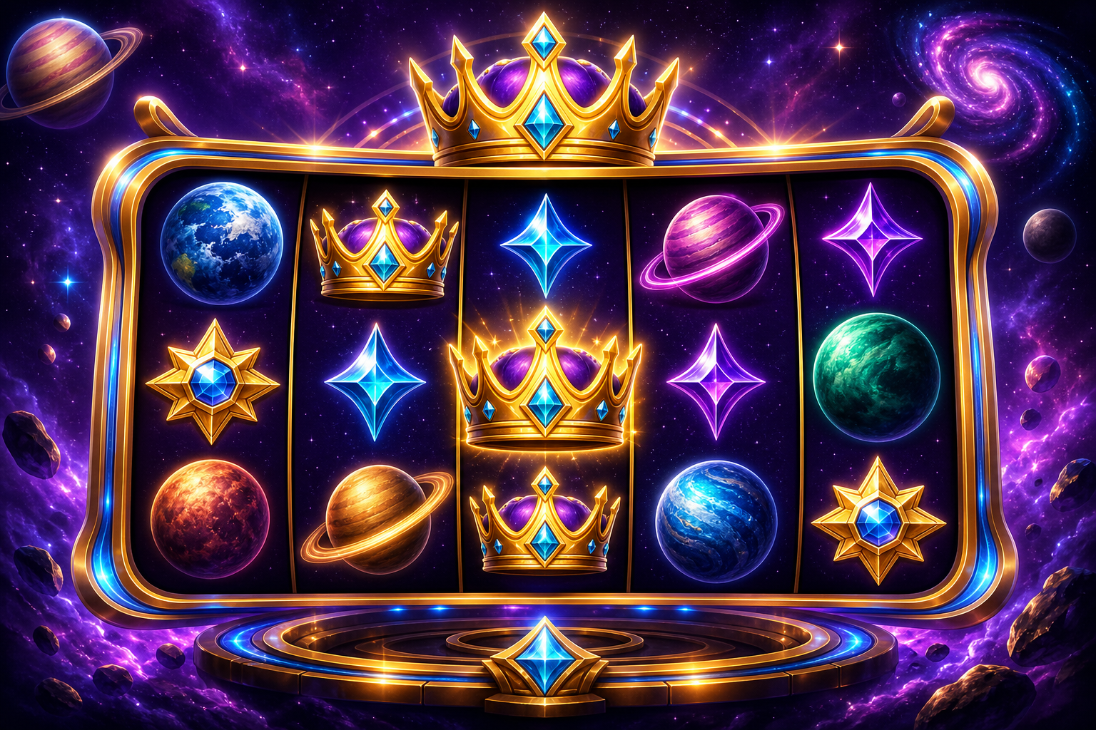 Cosmic Crown Reels social slot game